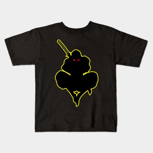 Ninja Warrior Shadow Kids T-Shirt by DARSHIRTS